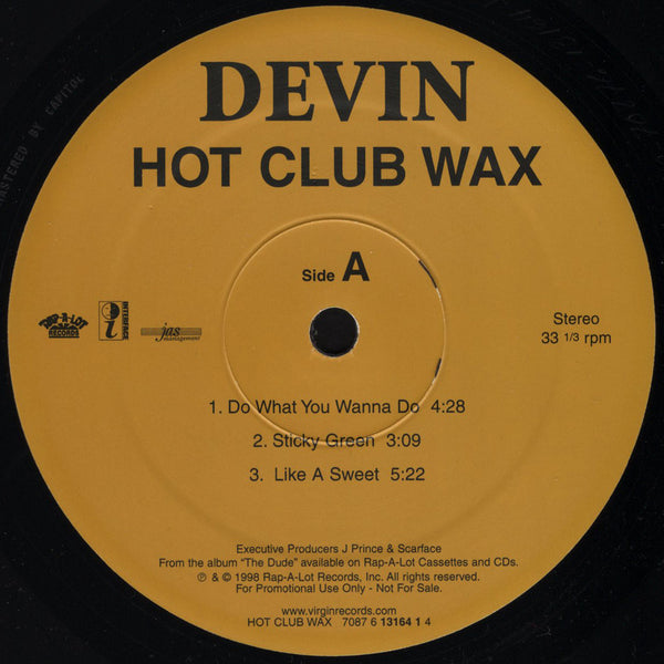 Devin The Dude - Hot Club Wax [12" Sampler]