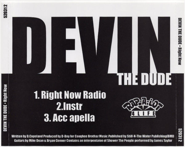 Devin The Dude - Right Now [CD Single]