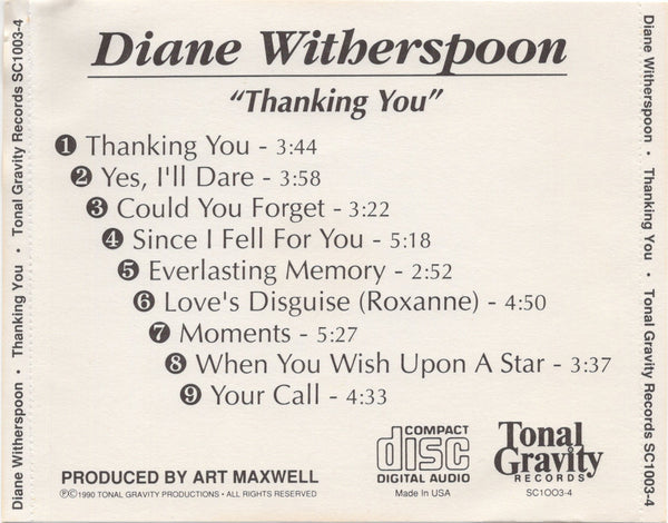 Diane Witherspoon - Thanking You [CD Album]
