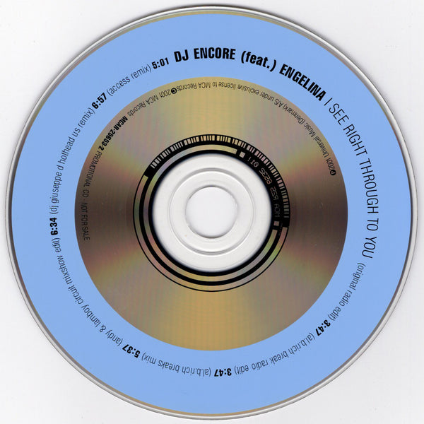 DJ Encore & Engelina - I See Right Through To You [CD Single]