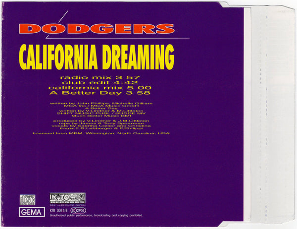 Dodgers - California Dreaming [CD Single]