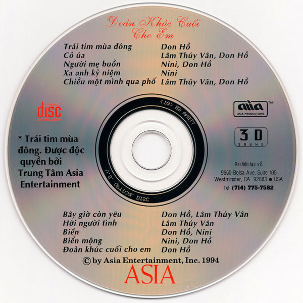 Don Ho, Nini, Lam Thuy Van - Doan Khuc Cuoi Cho Em [CD Album]