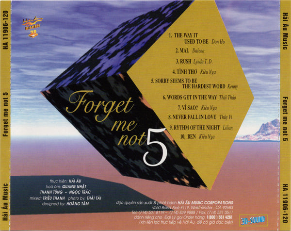 Don Ho, Lynda Trang Dai, Kenny Thai - Forget Me Not 5 [CD Album]