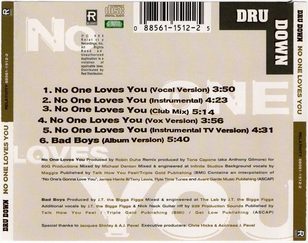 Dru Down - No One Loves You [CD Single]