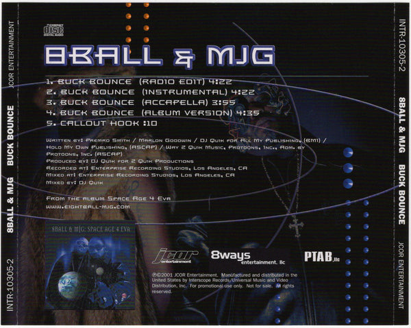 Eightball & MJG - Buck Bounce [CD Single]