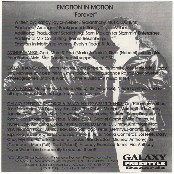 Emotion In Motion - Forever [CD Single]