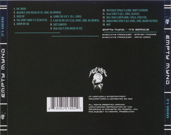Empty Mynd - It's Serious [CD Album]