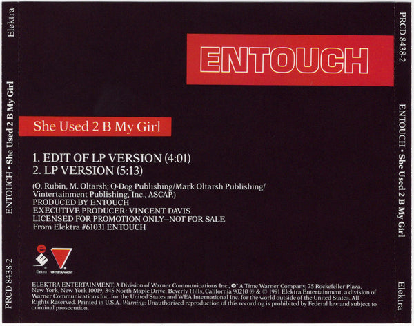 Entouch - She Used 2 B My Girl [CD Single]