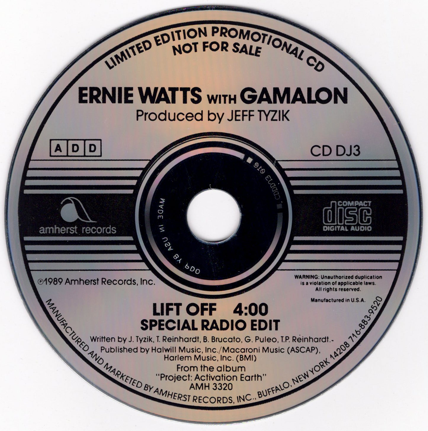 Ernie Watts With Gamalon - Lift Off [CD Single]