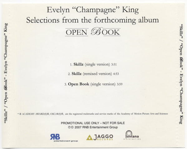 Evelyn "Champagne King" - Skillz / Open Book [CD Single]