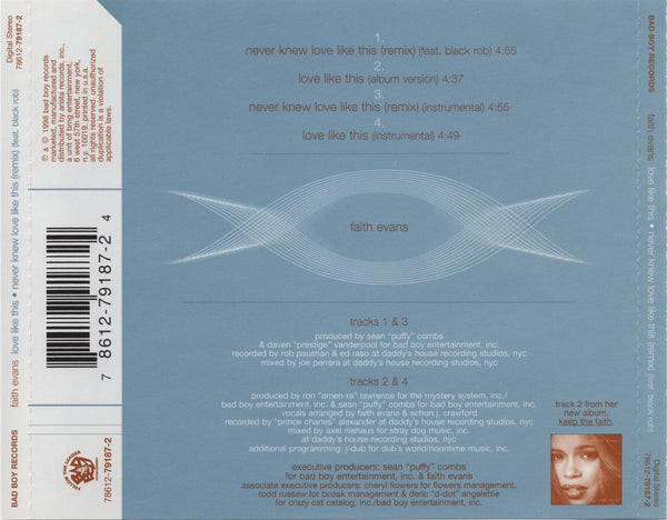 Faith Evans - Love Like This Remix [CD Single]