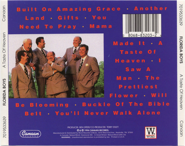 Florida Boys - A Taste Of Heaven [CD Album]