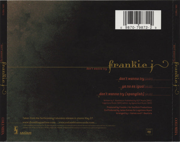 Frankie J - Don't Wanna Try [CD Single]