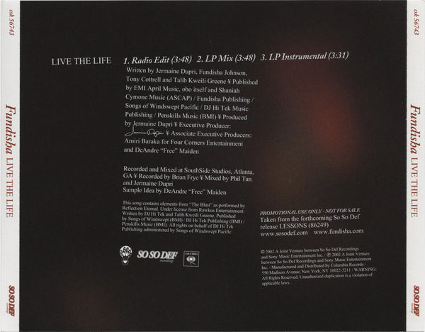Fundisha - Live The Life [CD Single]