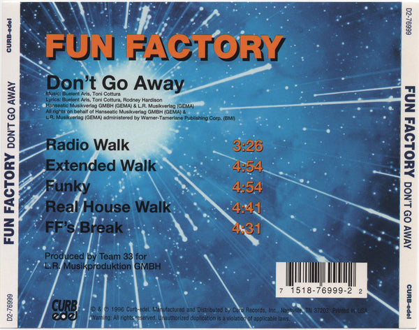 Fun Factory - Don't Go Away [CD Single]