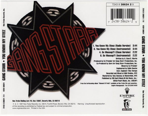 Gang Starr - You Know My Steez [CD Single]