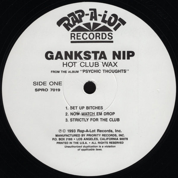Ganksta NIP - Pyschic Thoughts: Hot Club Wax [12" Sampler]