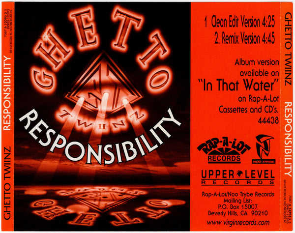 Ghetto Twiinz - Responsibility [CD Single]