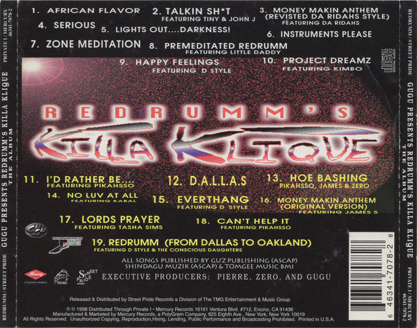 Gugu Presents Redrumm's Killa Klique [CD Album]