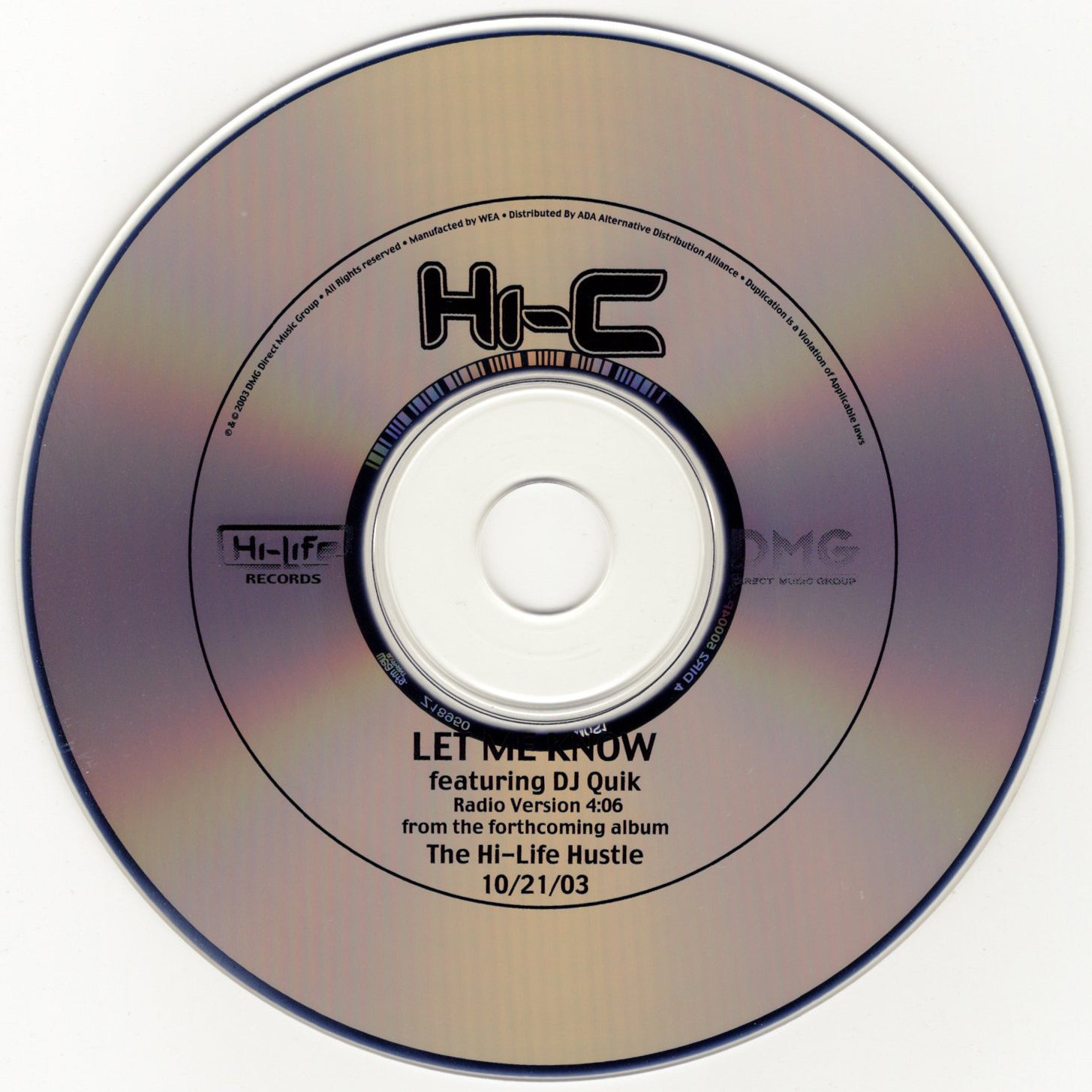 Hi-C & DJ Quik - Let Me Know [CD Single] (Copy)