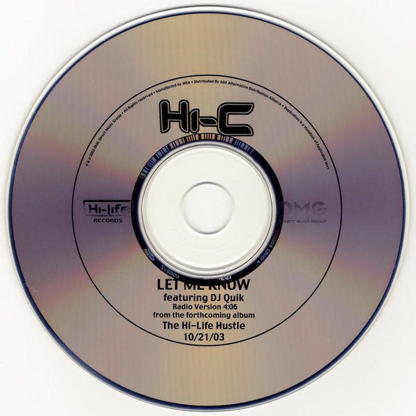 Hi-C & DJ Quik - Let Me Know [CD Single] (Copy)