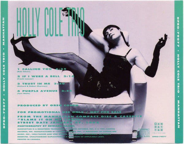 Holly Cole Trio - Blame It On My Youth Sampler [CD Promo]