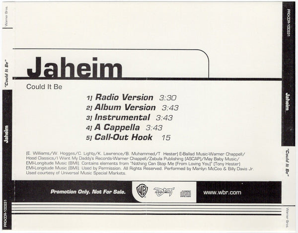 Jaheim - Could It Be [CD Single]