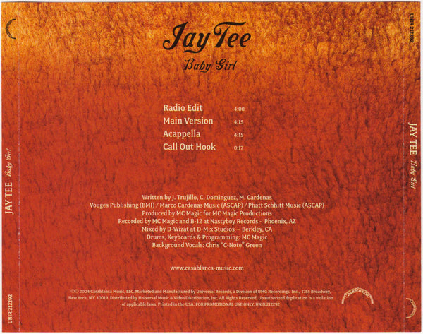 Jay Tee - Baby Girl [CD Single]