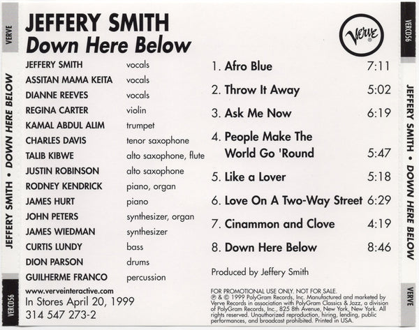 Jeffery Smith - Down Here Below [CD Album]