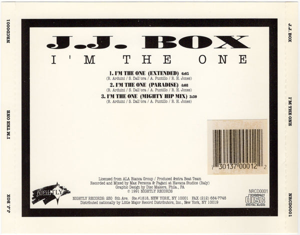 J.J. Box - I'm The One [CD Single]