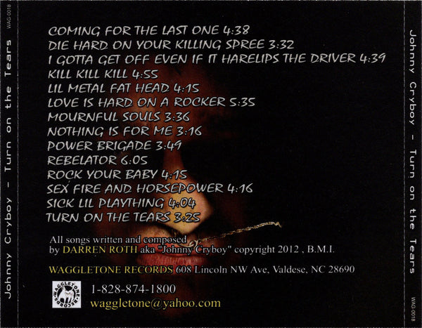 Johnny Cryboy - Turn On The Tears [CDr Album]