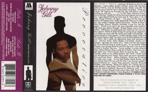 Johnny Gill - Provocative [Cassette Album]