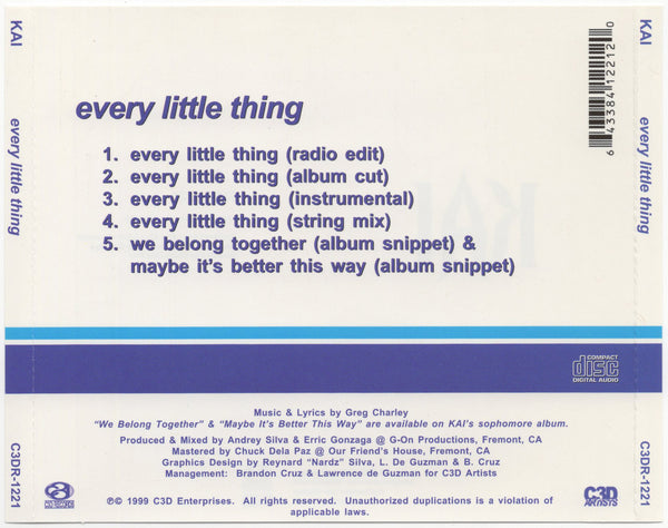 Kai - Every Little Thing [CD Single]