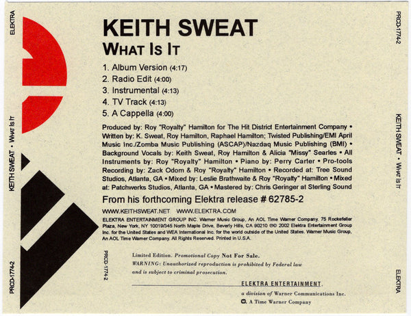 Keith Sweat - What Is It [CD Single]