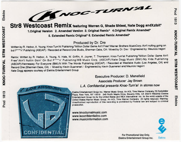 Knoc-Turn'al - Str8 Westcoast Remix [CD Single]