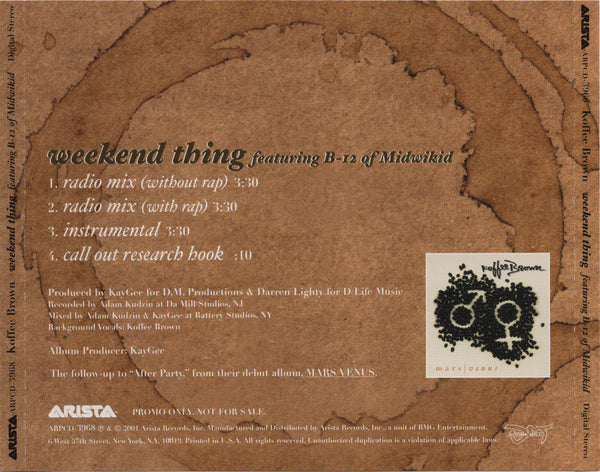 Koffee Brown - Weekend Thing [CD Single]
