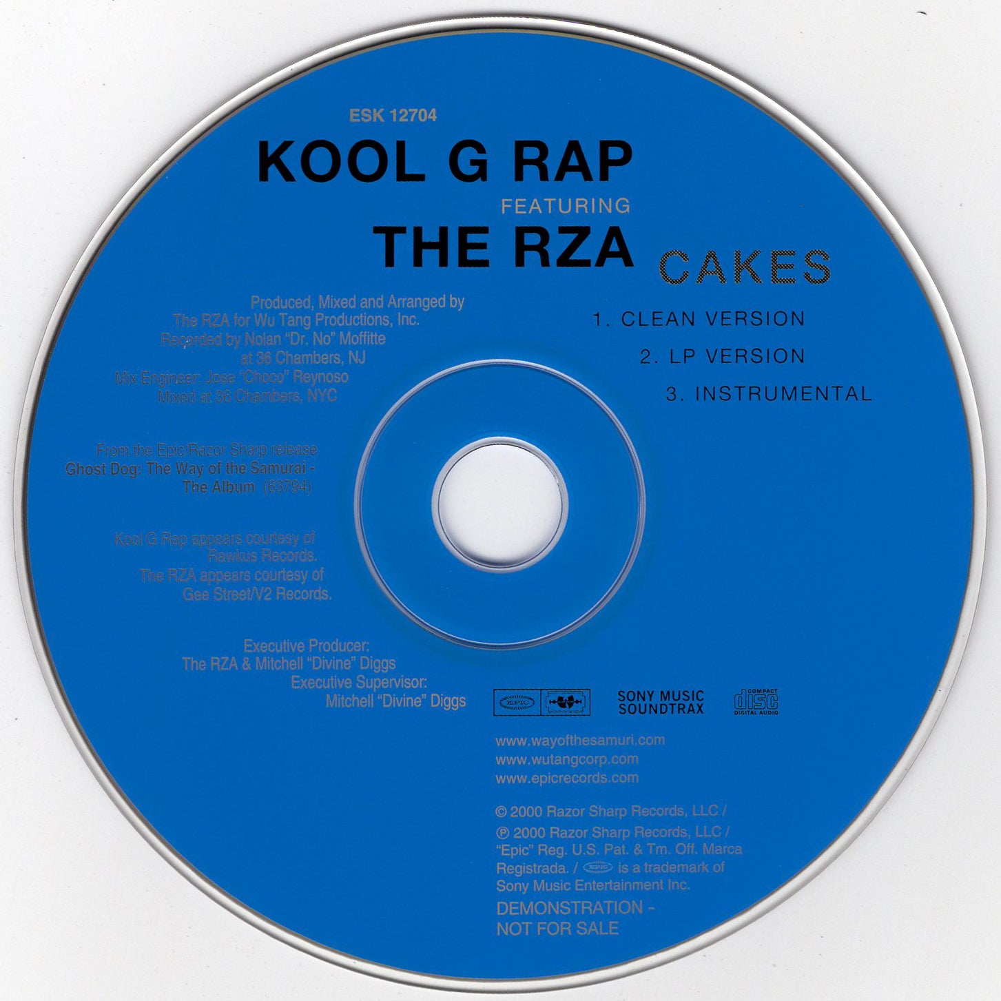 Kool G Rap & RZA - Cakes [CD Single]