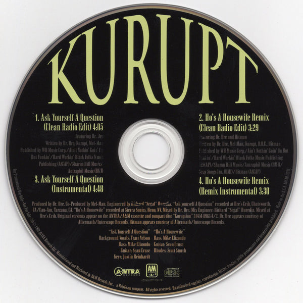 Kurupt - Ask Yourself A Questions / Ho's A Housewife Remix [CD Single]