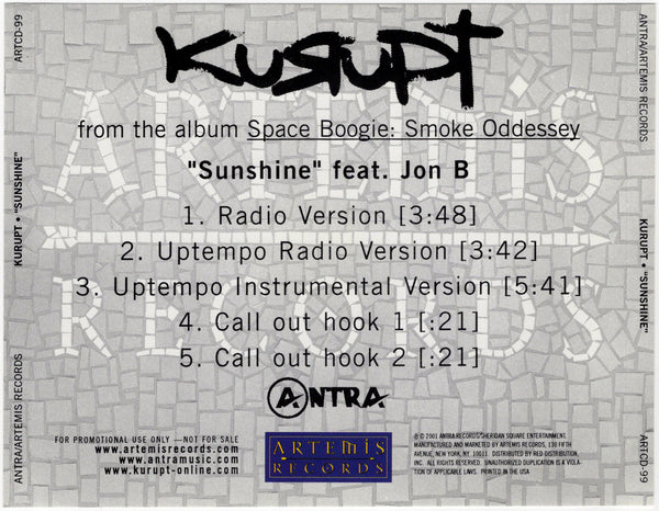 Kurupt - Sunshine [CD Single]