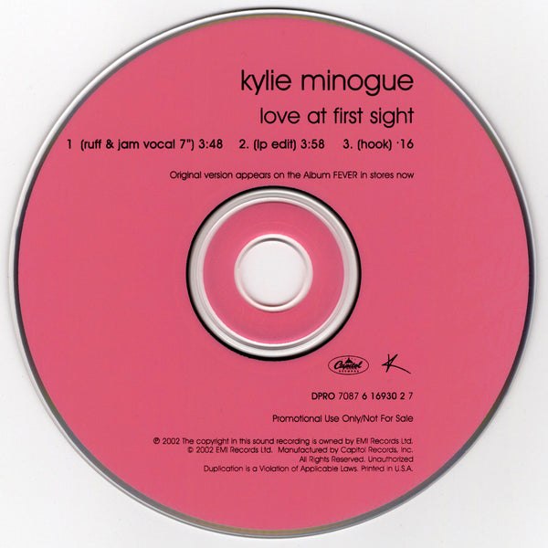 Kylie Minogue - Love At First Sight [CD Single]