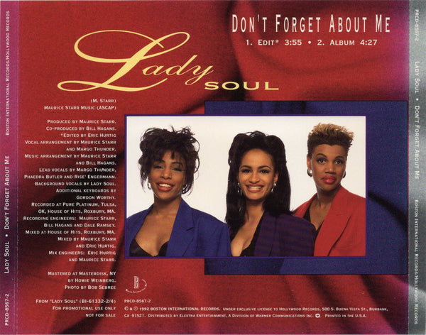 Lady Soul - Don't Forget About Me [CD Single]