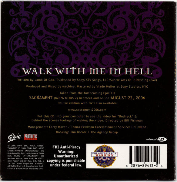 Lamb Of God - Walk With Me In Hell [CD Single]