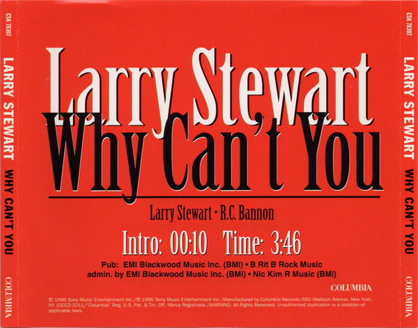 Larry Stewart - Why Can't You [CD Single]