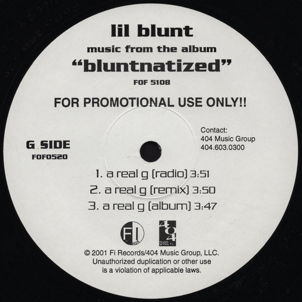 Lil Blunt - A Real G / I Want It All [12" Single]