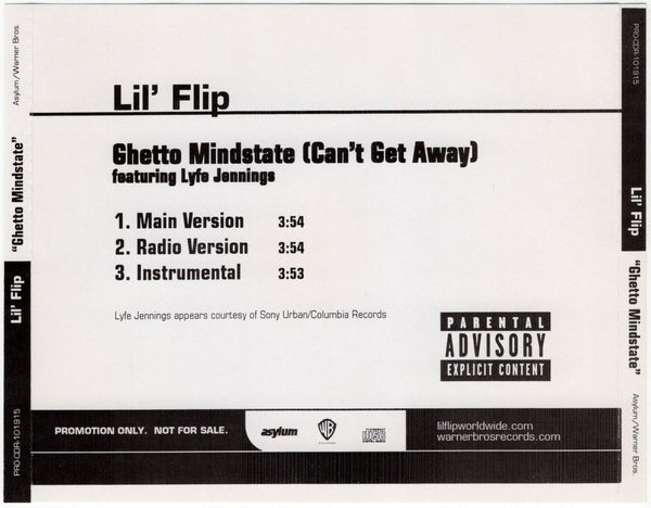 Lil' Flip - Ghetto Mindstate (Can't Get Away) [CD Single]