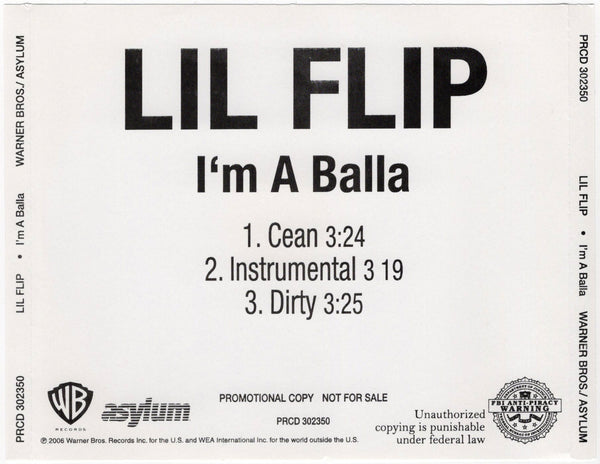 Lil' Flip - I'm A Balla [CD Single]