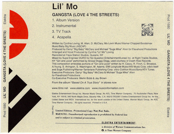 Lil' Mo - Gangsta (Love 4 The Streets) [CD Single]