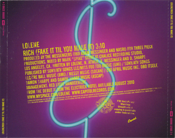 Lolene - Rich (Fake It Til You Make It)[CD Single]