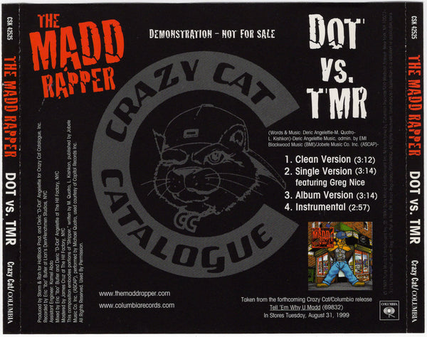 Madd Rapper - DOT vs. TMR [CD Single]