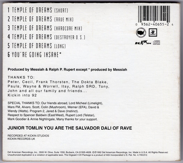 Messiah - Temple Of Dreams [CD Single]